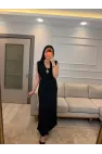 Degaje Yaka Sandy Elbise