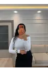Degaje Yaka Yan Büzgülü Bluz