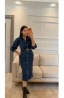 Denim Kot Elbise