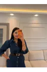 Denim Kot Elbise