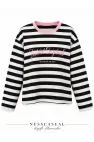 Dıstrıc Baskılı Çizgili Sweatshirt