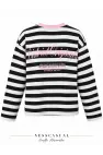 Dıstrıc Baskılı Çizgili Sweatshirt
