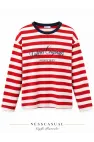 Dıstrıc Baskılı Çizgili Sweatshirt