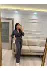Düğme Detaylı Modal Eşofman Takım