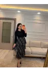 Etek Kat Kat Garnili Elbise