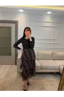 Etek Kat Kat Garnili Elbise