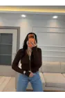Fermuarlı Kısa Triko Hırka