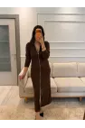 Fermuarlı Ottoman Kumaş Elbise