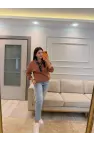 Fularlı Üç İplik Sweatshirt