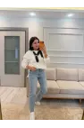 Fularlı Üç İplik Sweatshirt