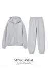 Kapişonlu Fermuarlı Sweatshirt Eşofman Takım
