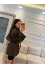 Kemer Detaylı Kaşe Kaban