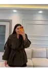 Kemer Detaylı Kaşe Kaban