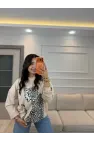 Leopar Baskılı Modal Sweatshirt