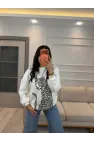 Leopar Baskılı Modal Sweatshirt