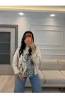 Leopar Baskılı Modal Sweatshirt