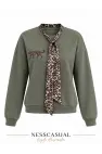 Leopar Şal Detaylı Sweatshirt