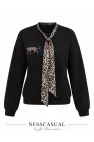 Leopar Şal Detaylı Sweatshirt