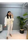 Lida Gabardin Triko Detay Ceket