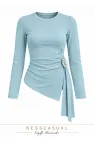 Modal Toka Detaylı Uzun Kol Sweatshirt