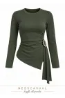 Modal Toka Detaylı Uzun Kol Sweatshirt