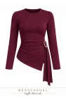 Modal Toka Detaylı Uzun Kol Sweatshirt
