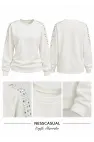 Omuz Taş Detaylı Modal Sweatshirt