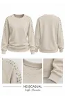 Omuz Taş Detaylı Modal Sweatshirt
