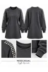 Omuz Taş Detaylı Modal Tunik Sweatshirt