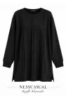 Önü Çımalı Modal Tunik Sweatshirt