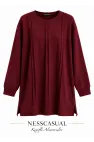 Önü Çımalı Modal Tunik Sweatshirt
