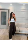 Önü Çımalı Pensli Modal Pantolon