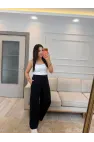 Önü Çımalı Pensli Modal Pantolon