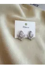 Oval Zirkon Taşlı Küpe