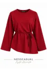 Oysh Bel Bağlamalı Asimetrik Sweatshirt