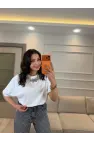 Paty Yaka Zincirli T-Shirt
