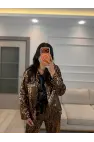 Pul Payet Fiyonk Detaylı Astarlı Ceket