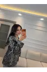 Pul Payet Fiyonk Detaylı Astarlı Ceket