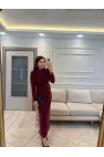 Sandy Kumaş Serpme Taşlı Elbise