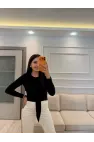 Sandy Önü Şal Detay Bluz
