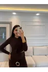 Sandy Tokalı Etek Bluz Takım