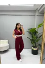 Sırt Dekolte Yelek Pantolon Takım