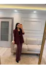 Su Yolu Taşlı Blazer Ceket Pantolon Takım