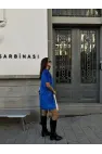 Taş Çakım Kadife Elbise