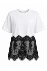 Tasarım Alt Dantelli T-Shirt