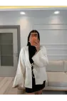 Tasarım Bağlama Detaylı Triko Kimono