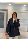 Tasarım Bel Kemerli Ceket