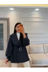 Tasarım Bel Kemerli Ceket