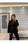 Tasarım Taşlı Kaşe Kaban