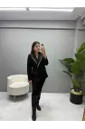 Tasarım Zımba Detaylı Blazer Ceket